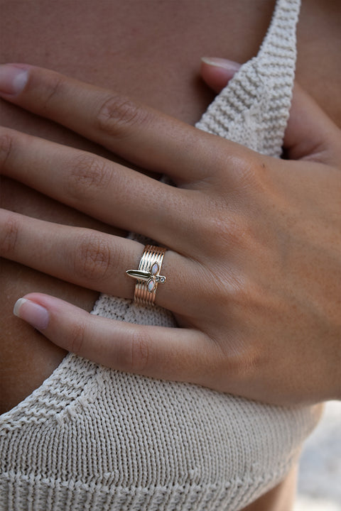 Opal Dagger Banded Ring