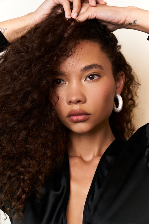 Medium Pave Sloane Hoops
