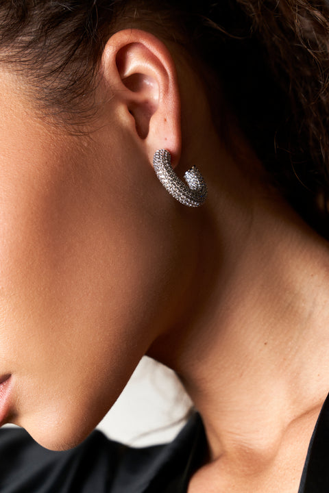 Small Pave Sloane Hoops